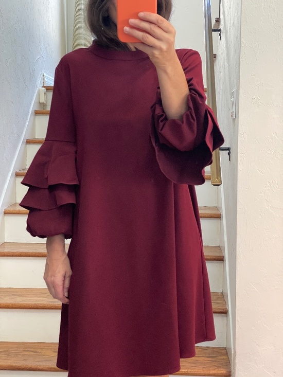 Laundry By Shelli Segal Dresses & Skirts - Laundry burgundy layered sleeve formal cocktail dress women 6